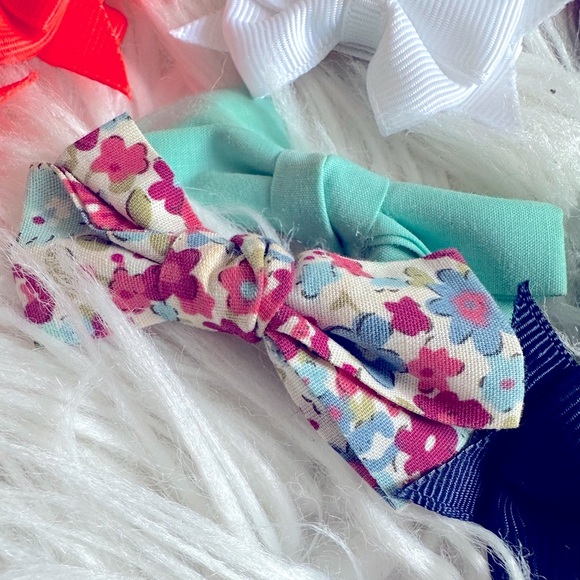 Hair bows - hair clips sparkly and floral and plain VGUC - Picture 5 of 6